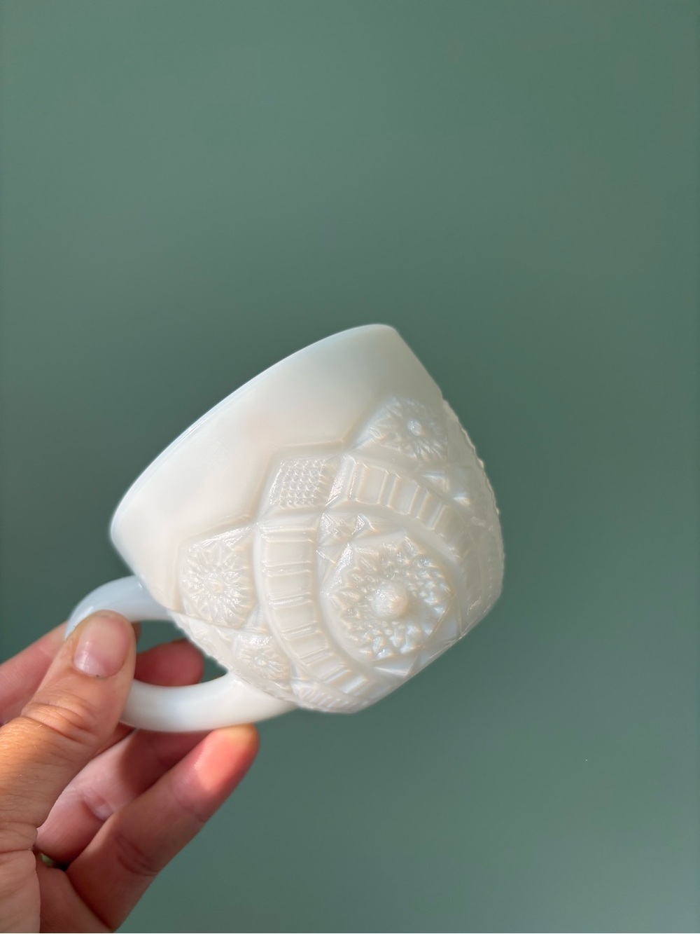 Vintage McKee Glass Company Milk Glass Punch Cup 🤍